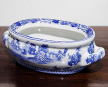 Blue and White Chinoierie Cachepot
