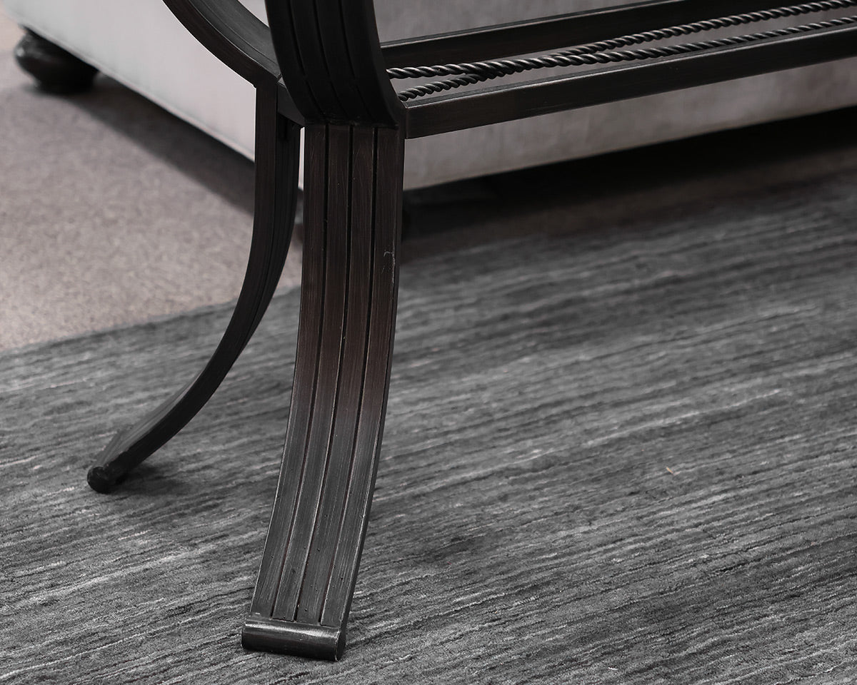 Charcoal and Glass Console