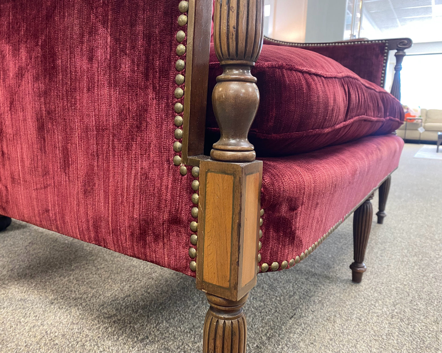 Sheraton Style Mahogany Framed Sette