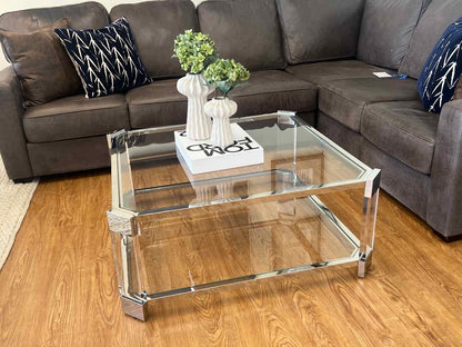 MG+BW 'Melrose' Glass Cocktail Table