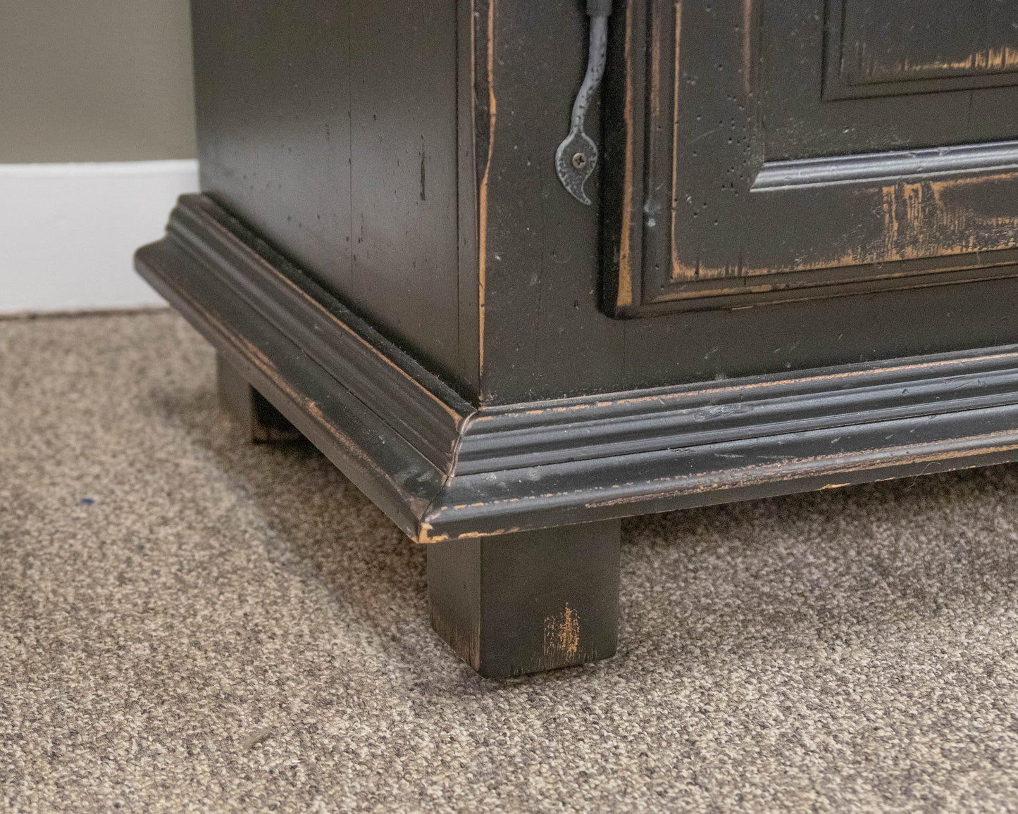 Canadel Distressed Maple Top Sideboard with Handrubbed  Black finish