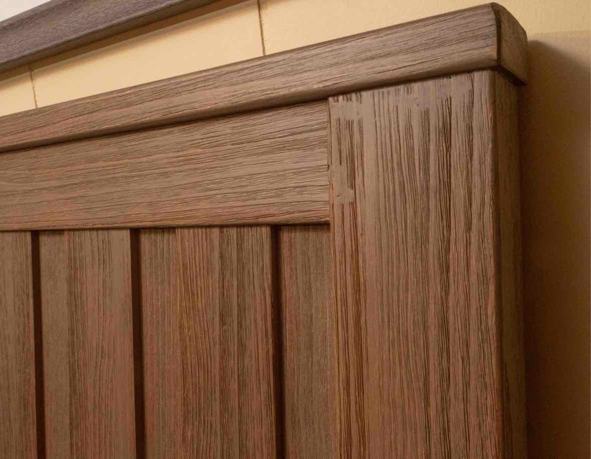 Restoration Hardware Putty Finish Panel Twin Bed Includes Siderails & Slat Roll