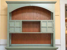 Sage Green Finish 4 Door 2 Drawer & Bead board   Hutch Cabinet