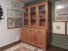 Amish Oak 3 Glass Door 3 Drawer 3 Lower Dorrs 2 Adjustable Shelves China Cabinet