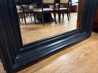 Rectangular Mahogany Mirror in Black