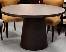 Crate & Barrel Round Faux Stone Outdoor Dining Table