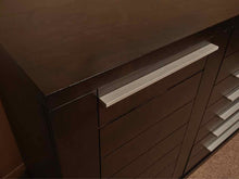 Espresso Finish Contemporary 4 Drawer & 2 Door  Sideboard