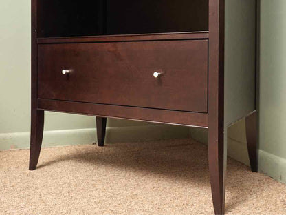 Baronet  Espresso Finish 3 Shelf 1 Drawer Bookcase