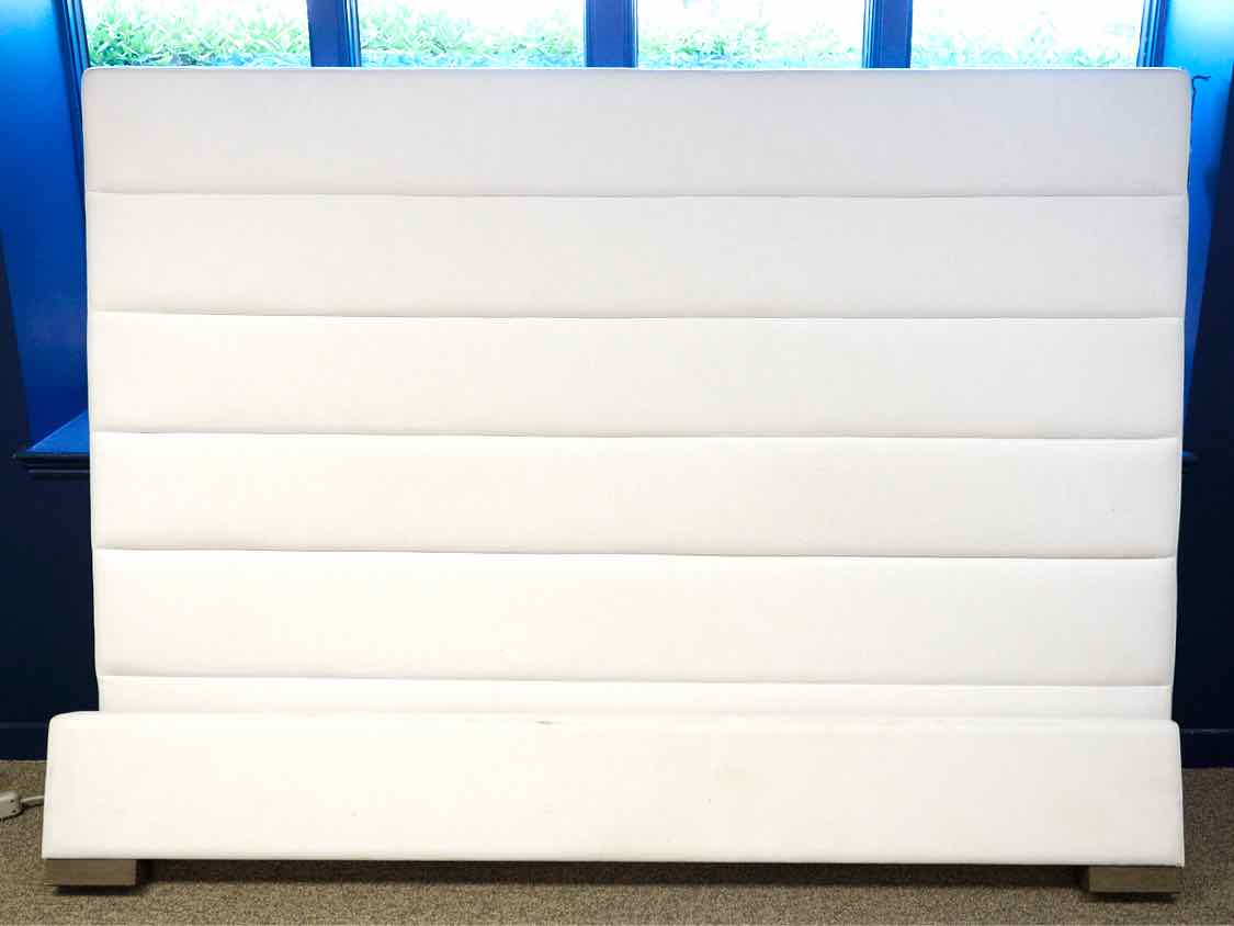 Restoration Hardware 'Modena' King Platform Bed in White Upholstery