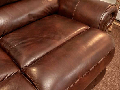 Espresso Brown  Bonded Leather  3 Cushion 2  Seat Power Recliner