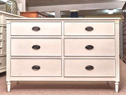 Restoration Hardware  Cream  Finish 6 Drawer Dresser