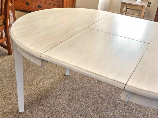 White & Grey Wash Table w/ Butterfly Leaf