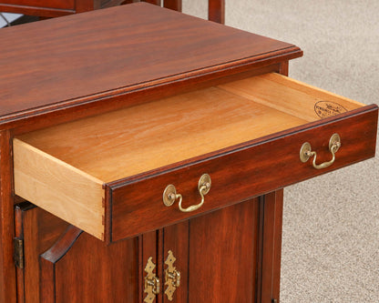 Henkel Harris One Drawer Mahogany Nightstand W/ Two  Doors