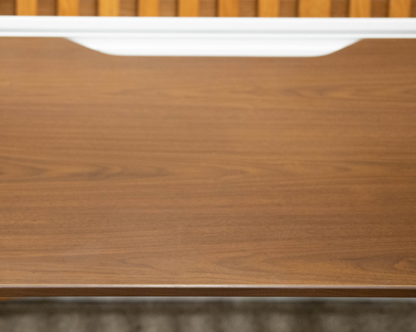 Steelcase Turnstone Bivi Writing Desk in White Metal and Walnut