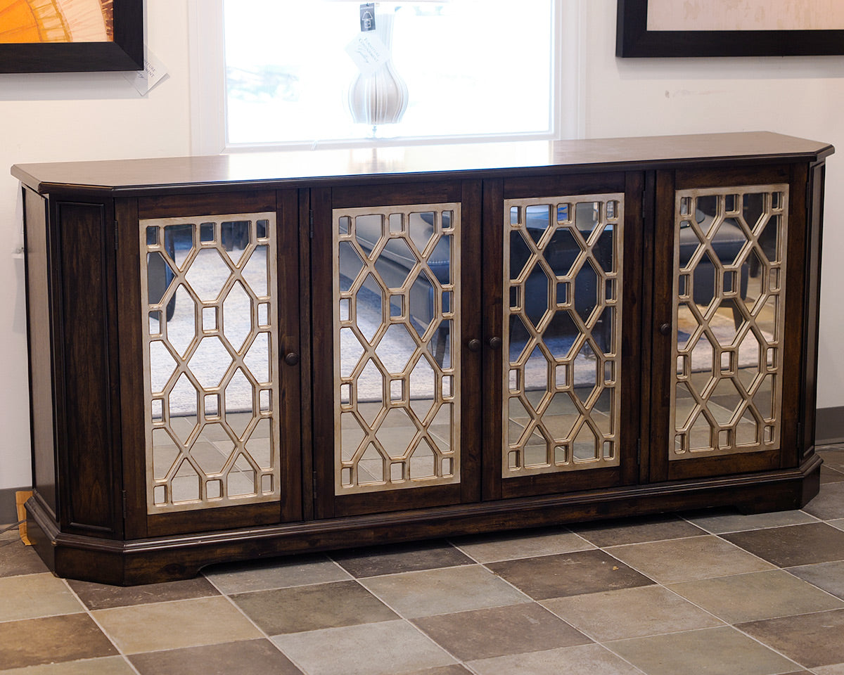 Jofran Casa Bella Mirrored 4-Door Console