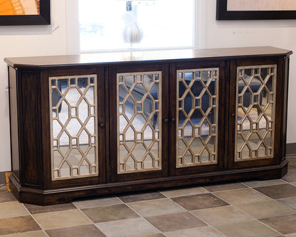Jofran Casa Bella Mirrored 4-Door Console