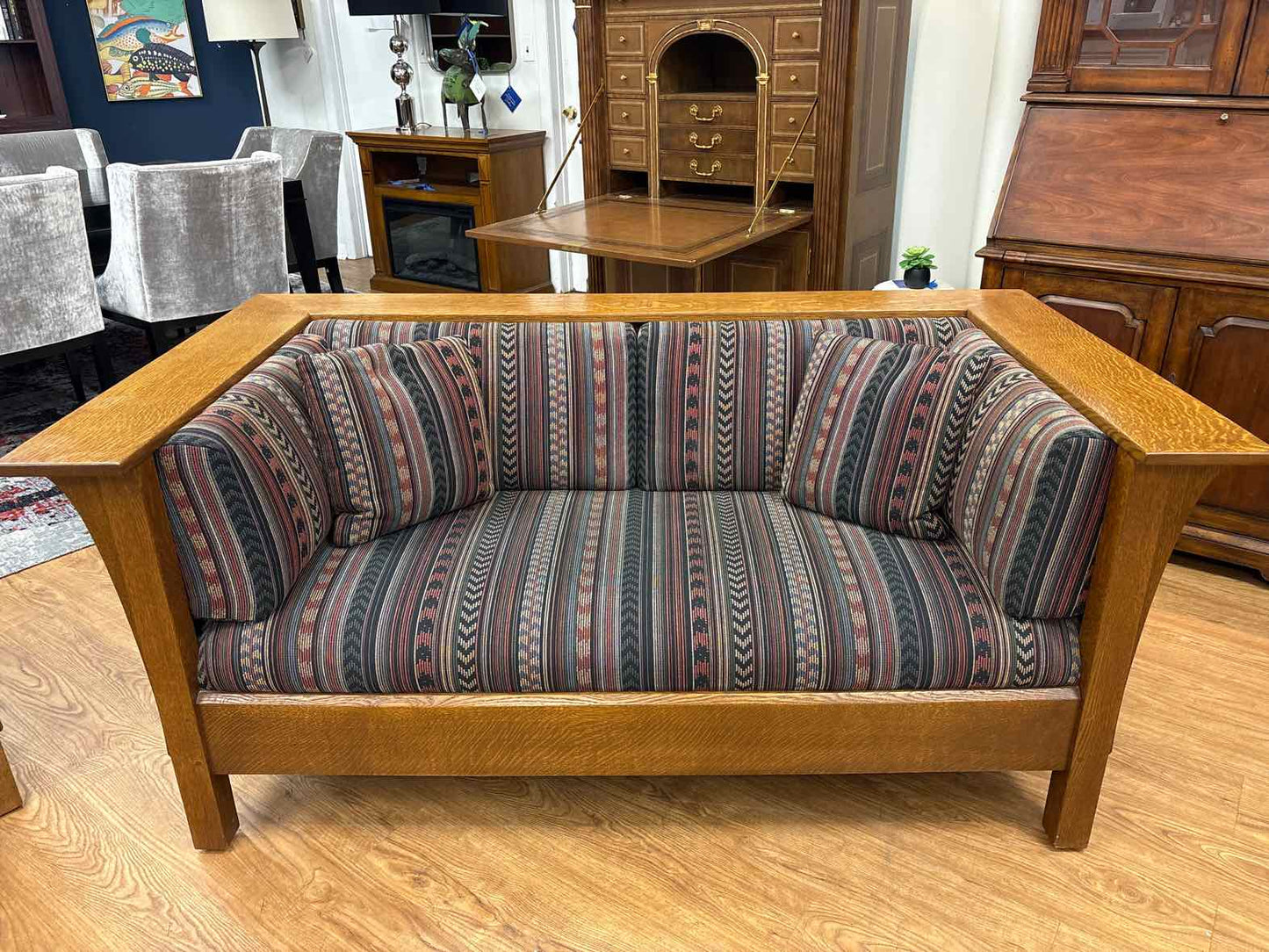 Stickley 'Prairie' Loveseat in Oak
