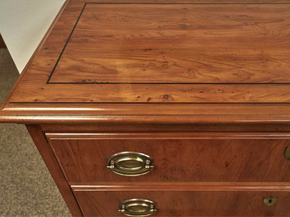 Drexel Inlaid Burlwood Five Drawer Petite Chest
