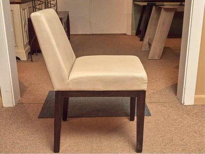 Set of 6 RH Morgan Side Dining Chairs in Dove Grey Leather