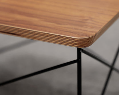 Eames Wood Top Metal Base Side Table