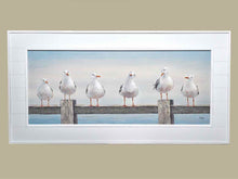 'The Lineup' White Shiplap Ftamed Print On Canvas