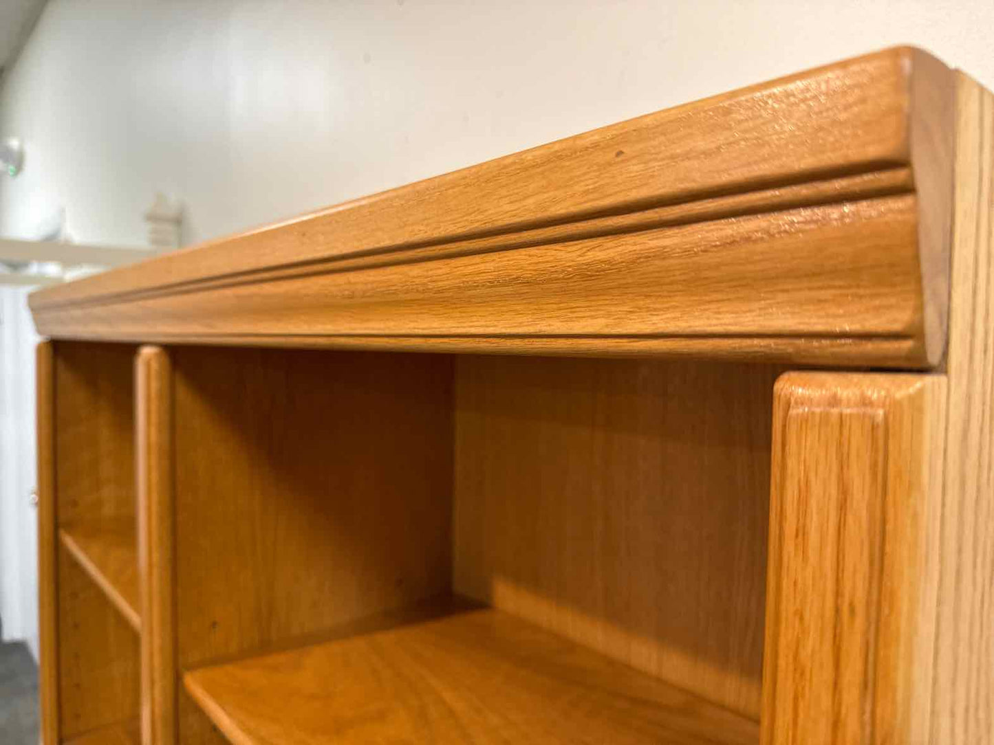 Double Wide Oak Bookcase