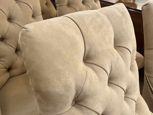 RH Set of 8 'Martine' Tufted Dining Chairs