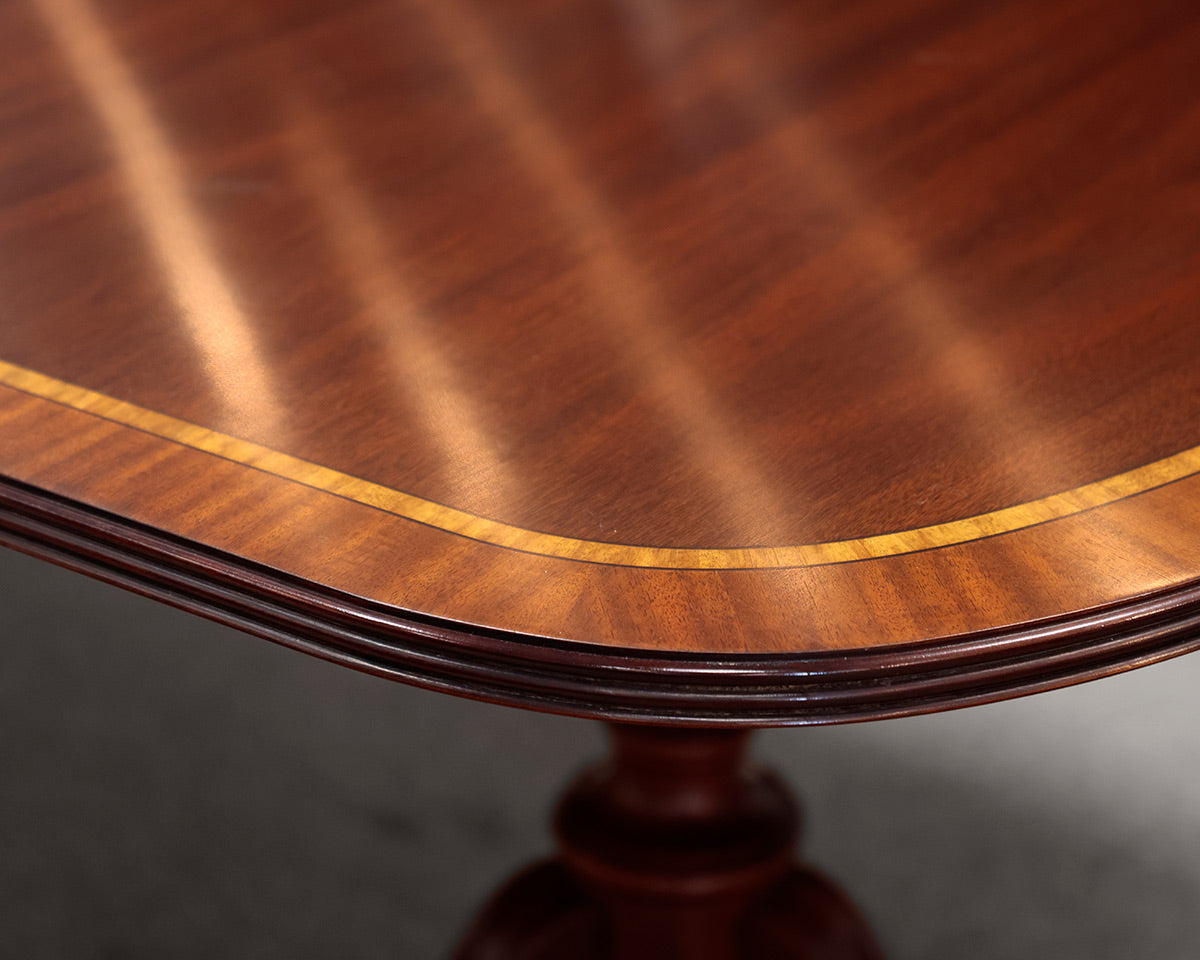 Henkel Harris Double Pedestal Inlaid Dining Table