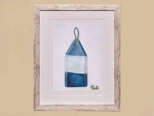 "Buoy 3" Matted Print on Paper in Distressed Frame
