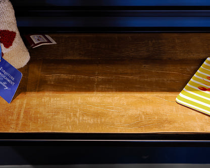 Tall Rustic Wood and Metal Transitional Bookcase