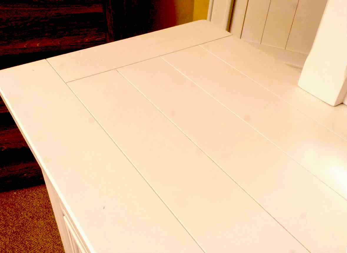 White Finish 7 Drawer Dresser with Beadboard Top & Mirror