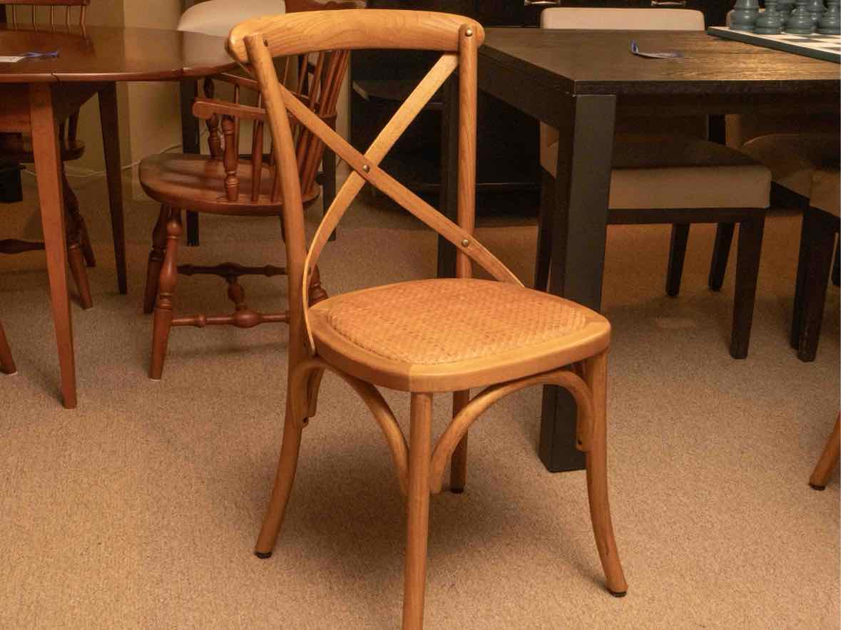 Set Of 6 X Back Cafe  Style Rattan Seats Dining Chairs