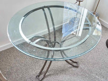 Round Glass Top Accent Table