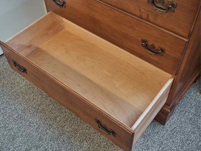 Maple 3-Over-3 Tall Chest with Antique Brass Pulls