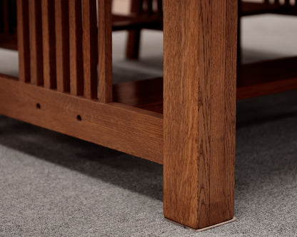 Oak Mission Style Table & 8 Chair Set