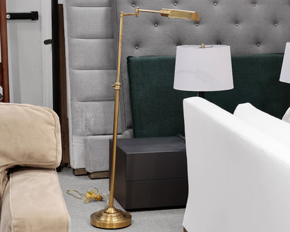 Brass Adjustable Reading Floor Lamp
