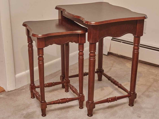 Pair Of Cherry Nesting Side Tables