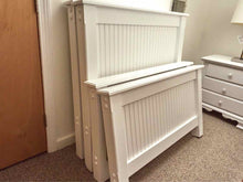 Pair of White Beadbaord Maine Woods Twin Beds