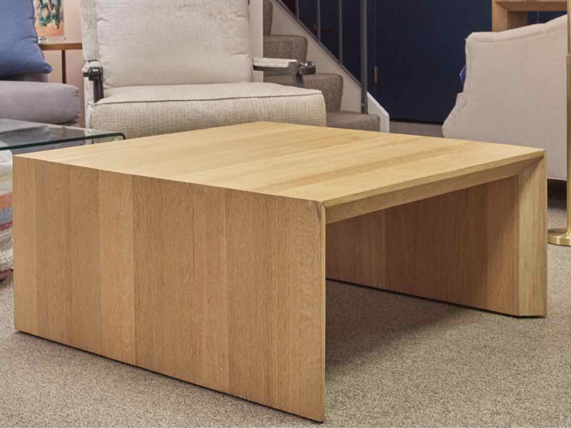 Crate & Barrel Baja Natural Oak Square Coffee Table