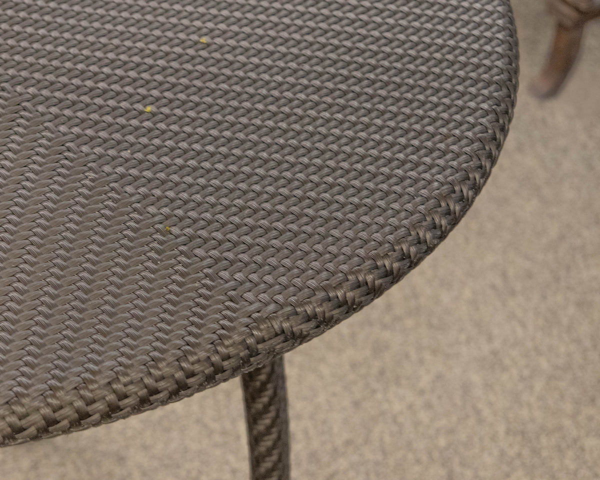 Dedon Dark Woven Outdoor Wicker Bistro Dining Set