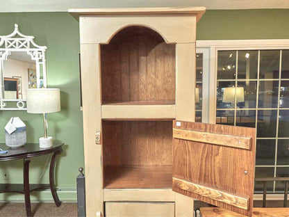 'Grandmother's Cupboard' In Taupe Finish 2 Door 3 Shelf  Display Cabinet