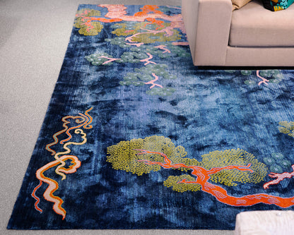 Carini Lang 'Tree and Cloud' 10'x14' Area Rug