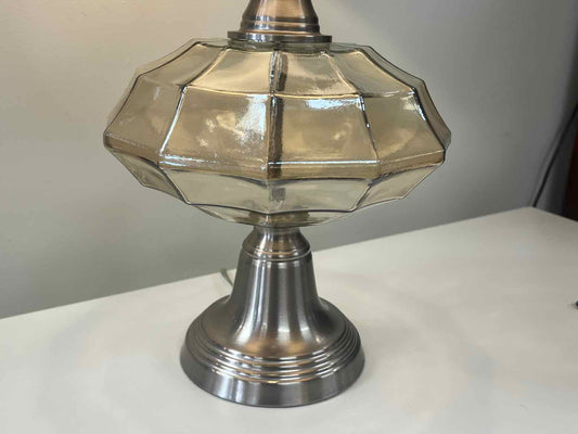 Silver and Glass Lamp