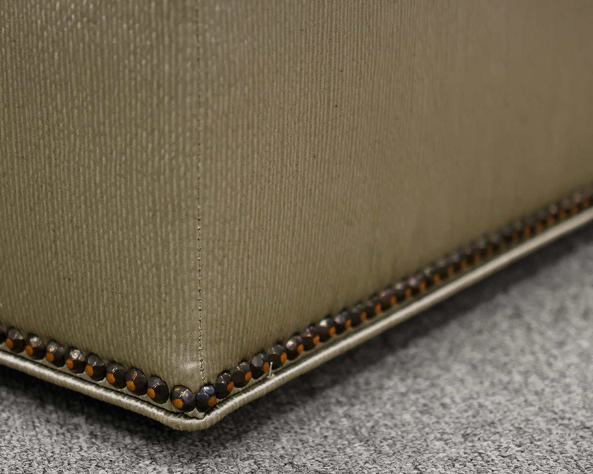 Custom Century Upholstered Square Ottoman