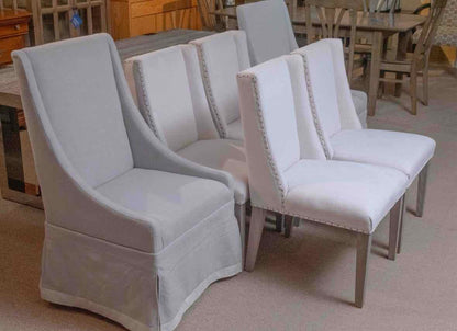 Set of 6 Universal Furniture Dining Chairs with Linen Upholstery