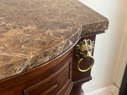 Henredon Mahogany Marble-Top Console