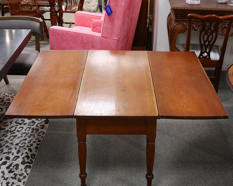 Cherry Dropleaf Dining Table with Turned Legs