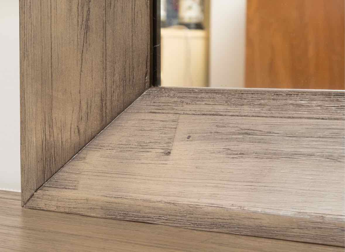 Driftwood Finish 6 Drawer Dresser & Landscape Mirror