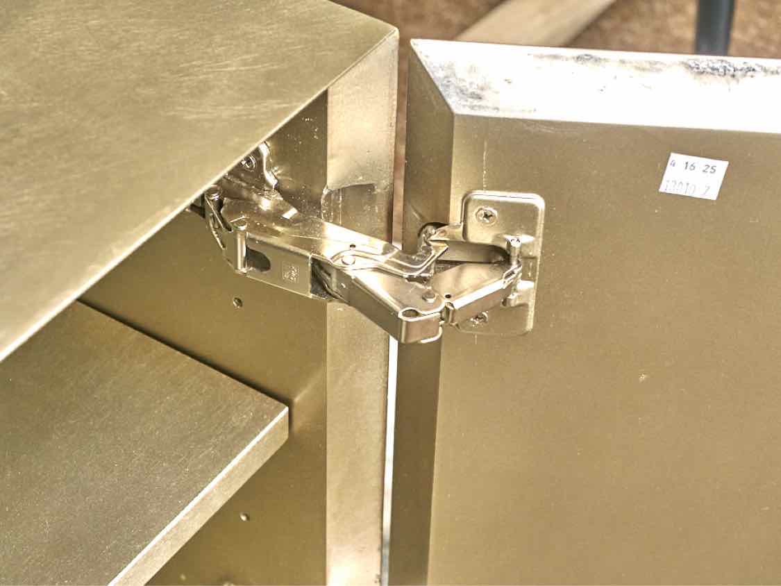 Mohr & McPherson 2 Door 2 Shelf Silver Metallic Rubbed Finish Media Furniture