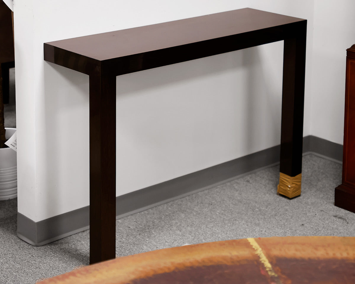 Dark Brown Lacquer Console Table